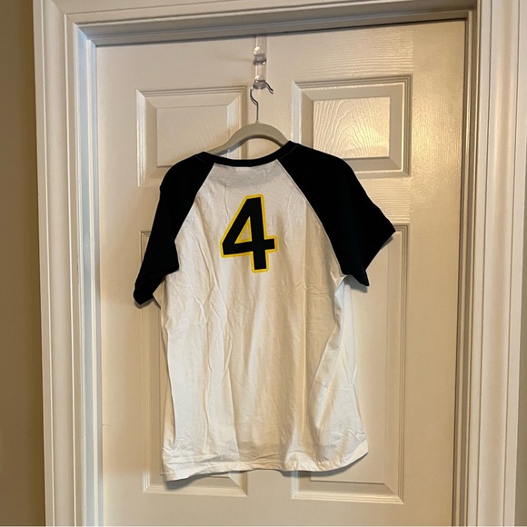 Nike Short Sleeve Navy, White & Yellow Athletic Department “4” Jersey T-Shirt - Picture 3 of 8